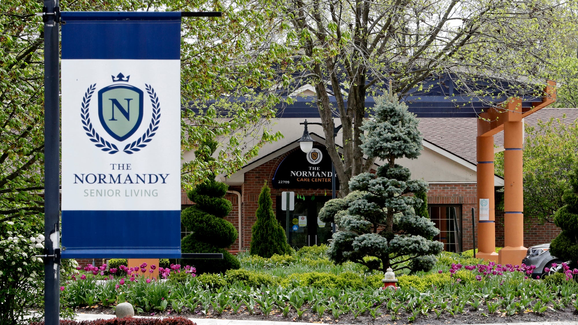 The Normandy Care Center is shown, Tuesday, May 19, 2020, in Rocky River, Ohio.